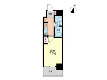 セレニテ神戸元町(1K/6階)の間取り写真