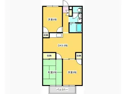 グランプレミア松縄(3DK/1階)の間取り写真