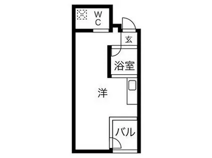 クレイタスパークV(ワンルーム/4階)の間取り写真