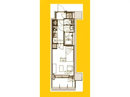 スプランディット新横浜(1K/5階)の間取り写真