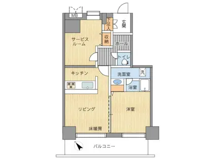 アイディコート池袋西ムーンファーロ(1SDK/3階)の間取り写真