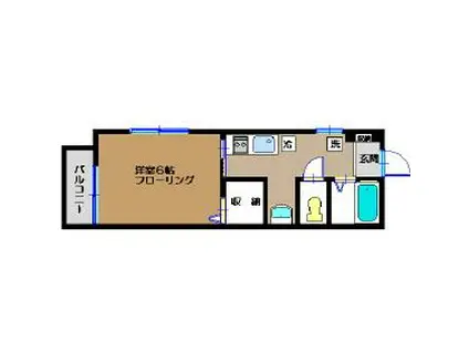 KS・APARTMENTIII(1K/2階)の間取り写真