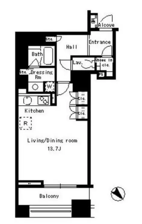 パークアクシス日本橋ステージ 5階階 間取り