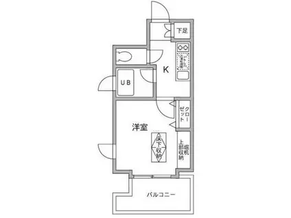 ラクラス木場公園(1K/4階)の間取り写真
