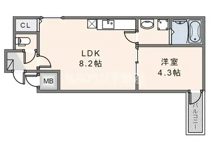 グラン ロイヤル(1LDK/2階)の間取り写真