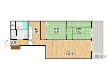 サンボックスアキタ(3LDK/3階)の間取り写真