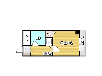 ホーユウコンフォルト新神戸(ワンルーム/3階)の間取り写真