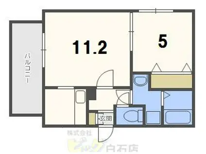 プレスタール(1LDK/3階)の間取り写真