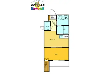 ALUCIA(1DK/3階)の間取り写真