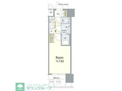 エスリード名古屋サザンプレイス(1K/5階)の間取り写真