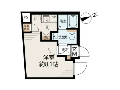 アルファ早宮(ワンルーム/1階)の間取り写真