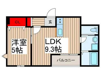 リーブルファイン新座大和田II(1LDK/1階)の間取り写真