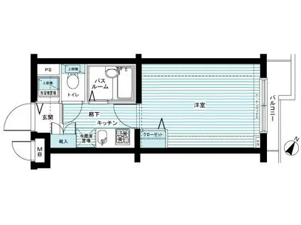 フェニックス牛込神楽坂(1K/3階)の間取り写真