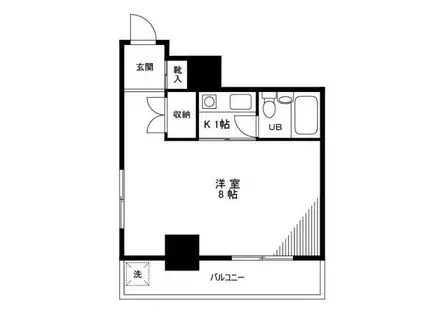 アズール上野(1K/7階)の間取り写真