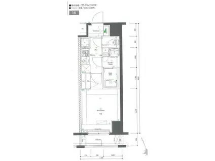 AZESTときわ台(1K/9階)の間取り写真