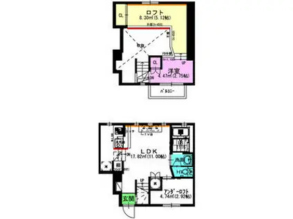 FELIZ(ワンルーム/1階)の間取り写真