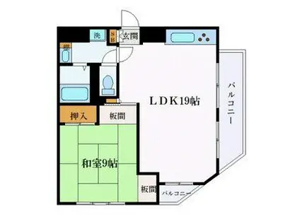 ISM石神井公園(1LDK/10階)の間取り写真