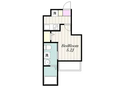 メレ小田急相模原(1K/2階)の間取り写真