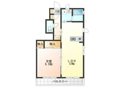 カーサ・フィオーレ(1LDK/1階)の間取り写真