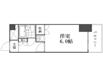 ヴェラハイツ鶴見(1K/3階)の間取り写真