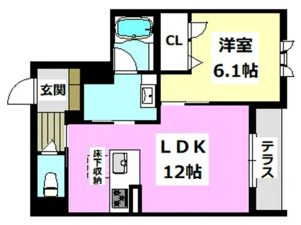 シャーメゾン アメニティ(1LDK/1階)の間取り写真