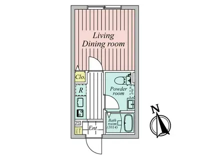 YOLK江古田(1K/1階)の間取り写真