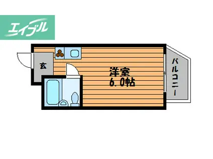 ウェーブレジデンス岡山駅西口(ワンルーム/5階)の間取り写真
