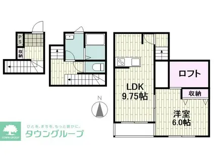 ベルリードセレッソ(1LDK/2階)の間取り写真