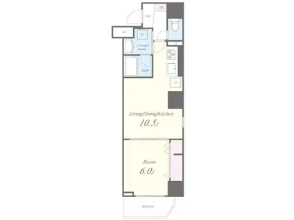 MEINSCHLOSS亀戸(1LDK/2階)の間取り写真