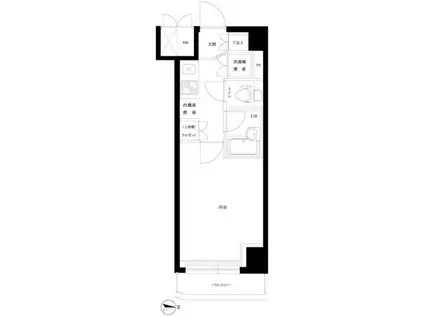 ルーブル大塚弐番館(1K/6階)の間取り写真