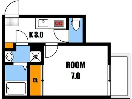 REGALEST CLIO レガリスト クリオ(1K/2階)の間取り写真