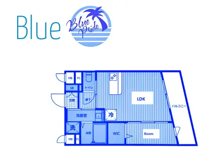 BCASA武蔵小杉II(1LDK/4階)の間取り写真