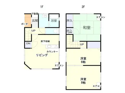 コーポ102(2LDK/1階)の間取り写真