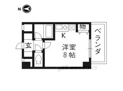 大晋メゾネ御所西(ワンルーム/5階)の間取り写真