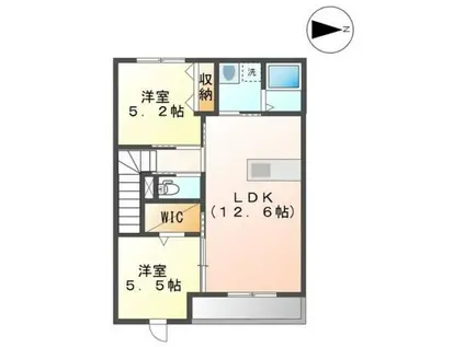 モイスシャームM(2LDK/2階)の間取り写真