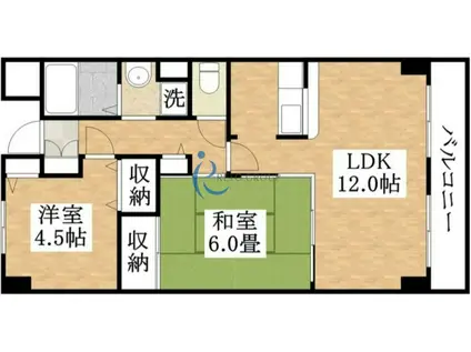 グレイスアベリア(2LDK/2階)の間取り写真