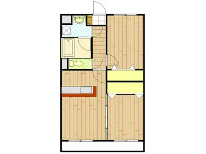 パルティール(2LDK/2階)の間取り写真