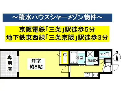 エル 菊鉾(1K/1階)の間取り写真