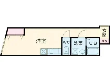 JOB-II号館(ワンルーム/3階)の間取り写真