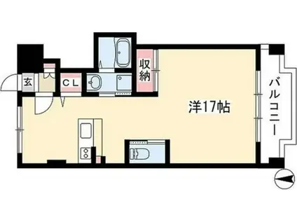 コーポ弥生(ワンルーム/2階)の間取り写真