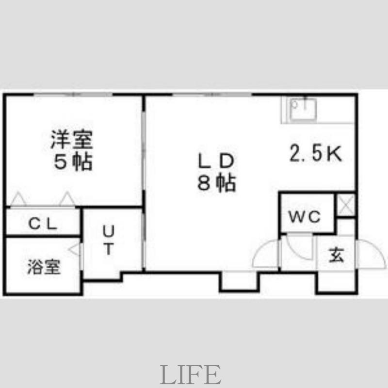 ラ・ヴェスタ白石(1LDK/3階)の間取り写真