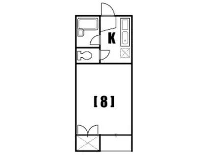 メゾンモデスト(1K/2階)の間取り写真