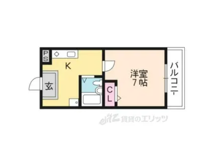 ピュアドミトリーシミズ(1K/1階)の間取り写真