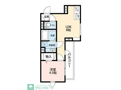 市川市行徳駅前計画(1LDK/3階)の間取り写真