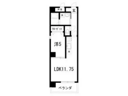 ルガーノ(1LDK/3階)の間取り写真