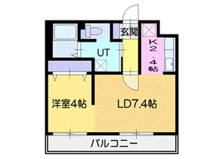 LEE厚別中央(1LDK/8階)の間取り写真