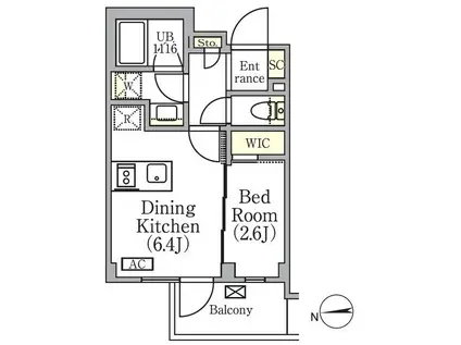 イプセ中野三丁目(1DK/3階)の間取り写真