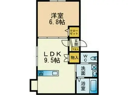 HOMARE DE MODE(1LDK/3階)の間取り写真