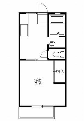 東栄ハイツ C(1DK/1階)の間取り写真