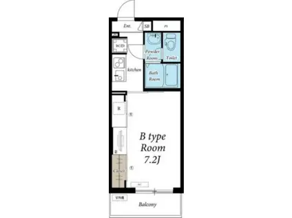 リブリ・戸田公園(1K/3階)の間取り写真